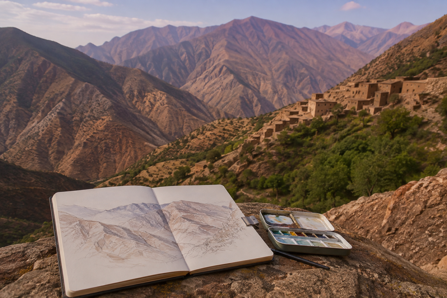Atlas Mountains Sketching Guide