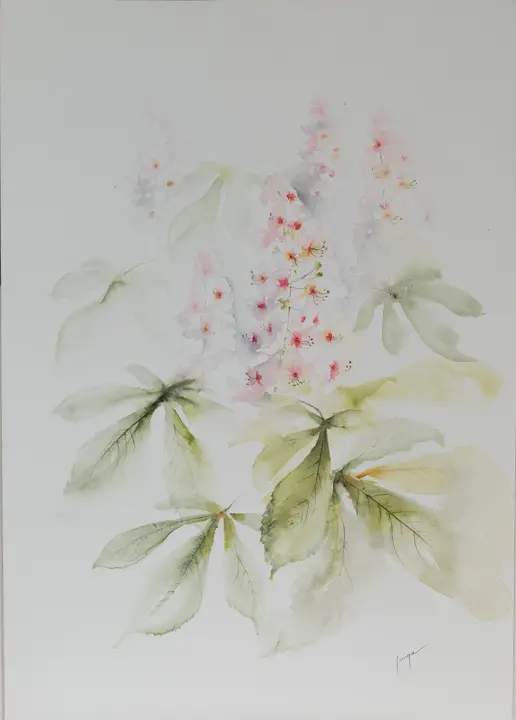 Small Birds, a watercolour painting by Jurga Vilimaite